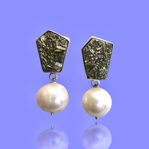 Pyrite and Pearl Pair Perfectly
