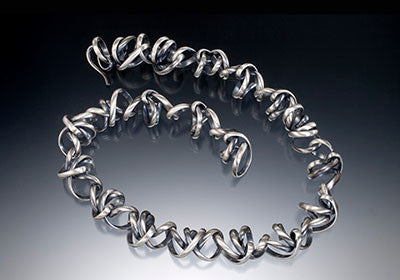 Sterling silver Half round wire necklace